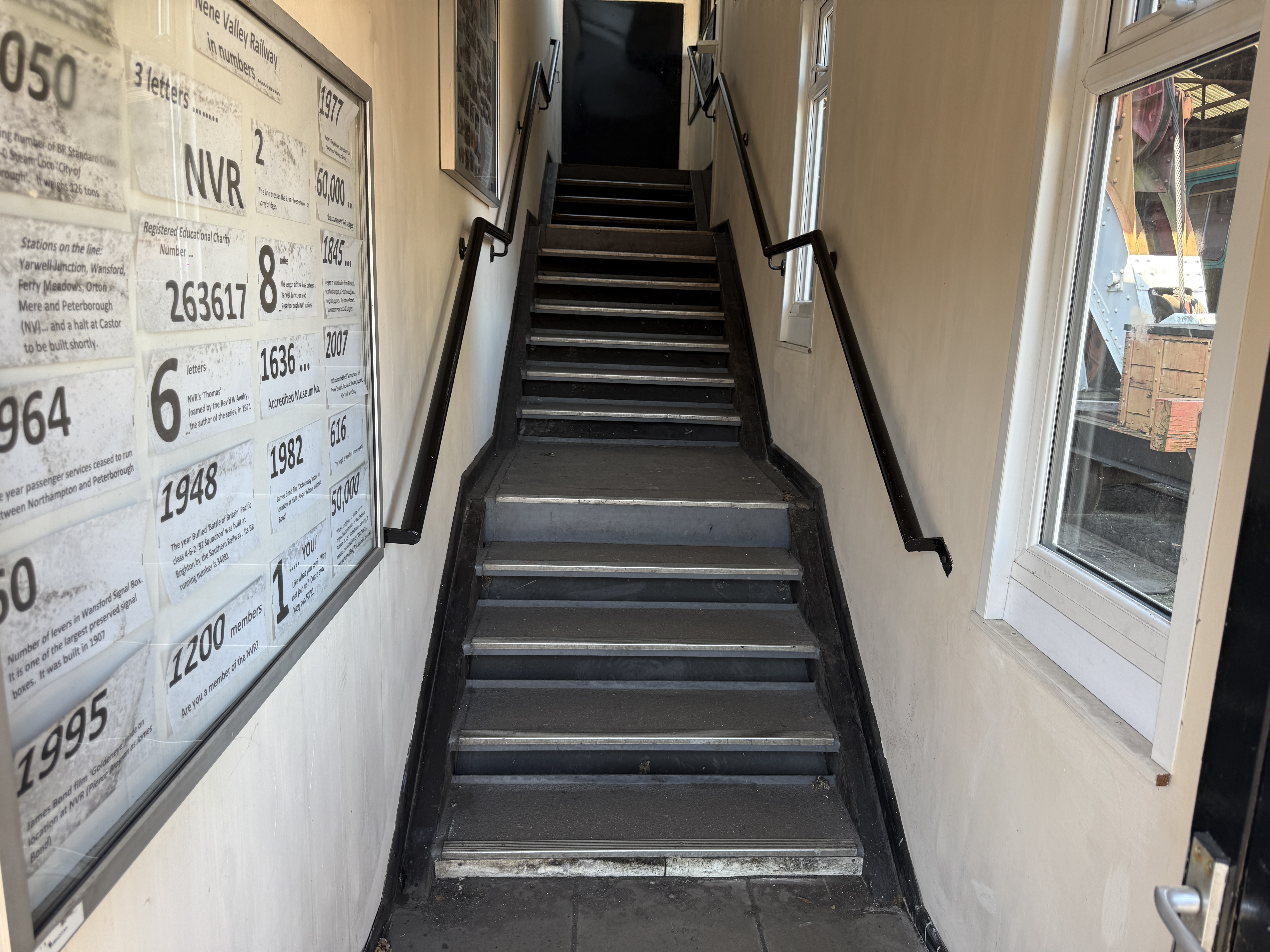 Stairs to viewing area